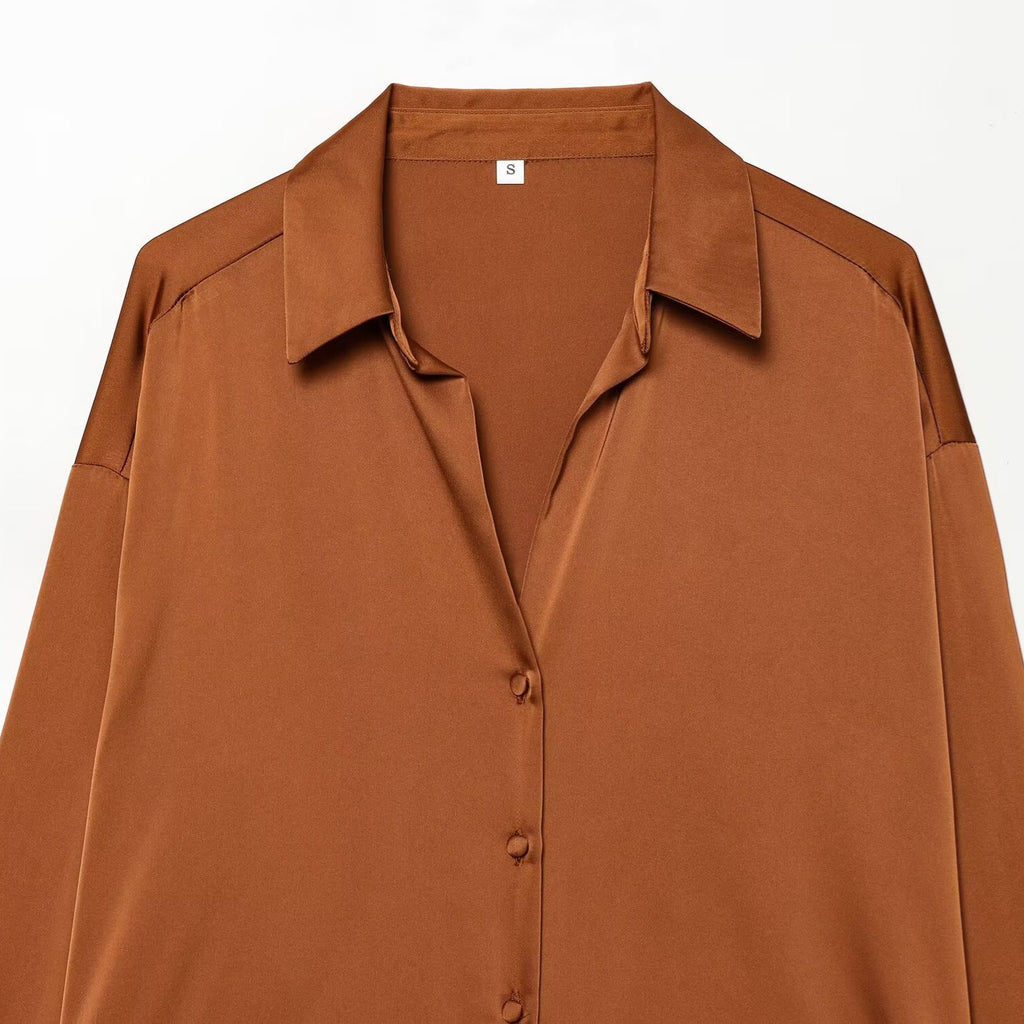 Feathered silk textured shirt eprolo