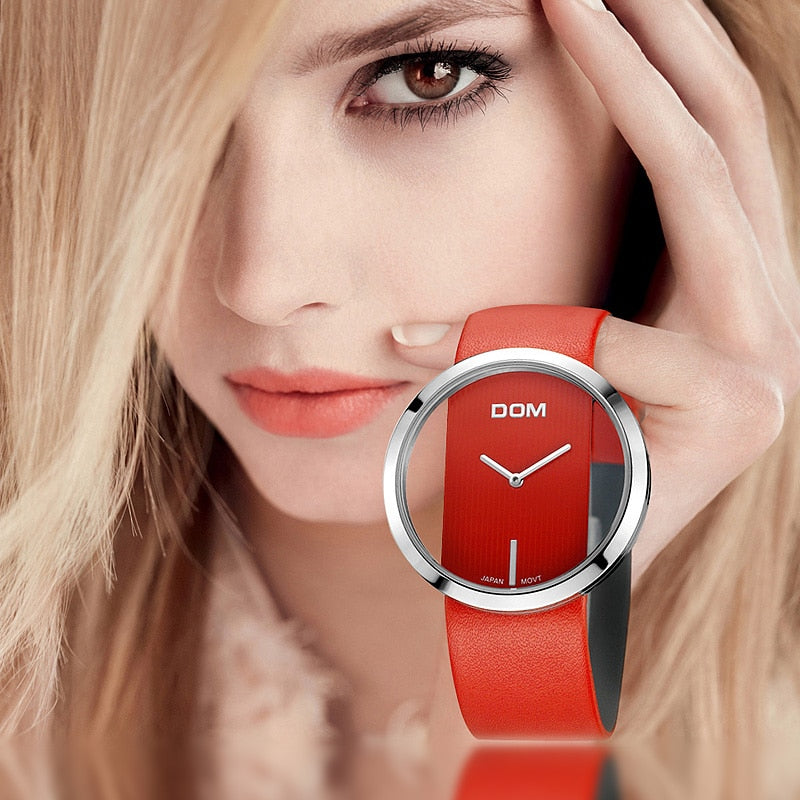 DOM fashion Women Watches Luxury Women Bracelet Quartz twatch for women Quartz Watch wristwatch girl waterproofk genuine leather eprolo