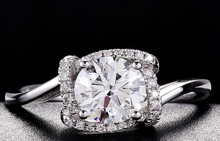 Cultured Diamond Ring, Elegant Diamond Engagement Ring, Non-Tarnishing 18K Gold Lab-Grown Diamond Ring eprolo