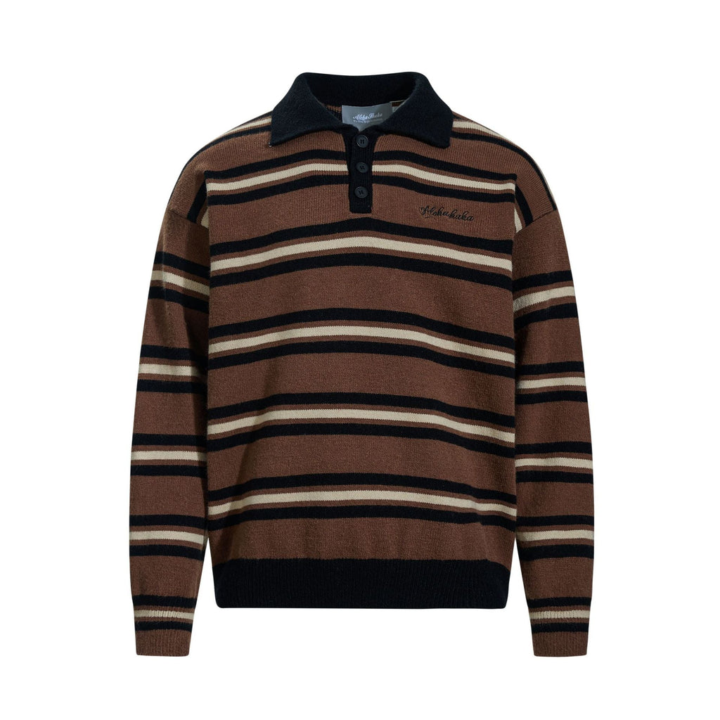 Knitted sweater polo collar sweater for men eprolo