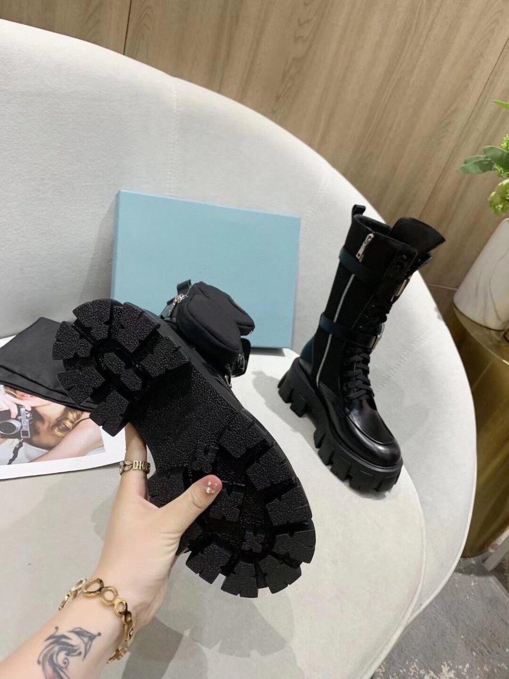 Mid Martin Boots Women's New Leather Platform Boots Bag Tactical Boots Knight Boots eprolo