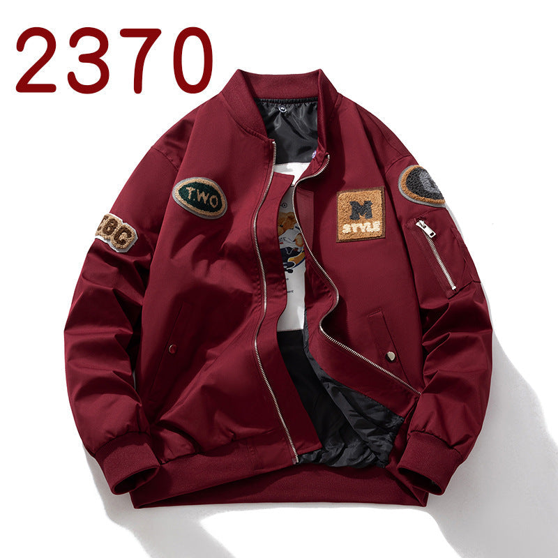Street Trend Baseball Jacket Women Towel Fleece Embroidery Padded Hooded Thick Flight Jacket Men eprolo