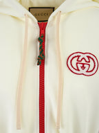 Gucci Cream Polyester Hooded Logo Sweatsuit Gucci