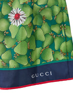 Gucci Green Flower Printed Silk Shorts Gucci