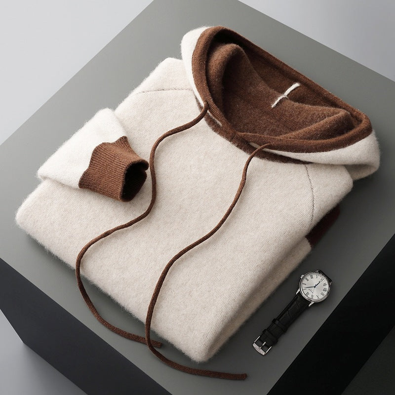 Knitted Hooded Pullover Sweater Coat LittleYogaSocks