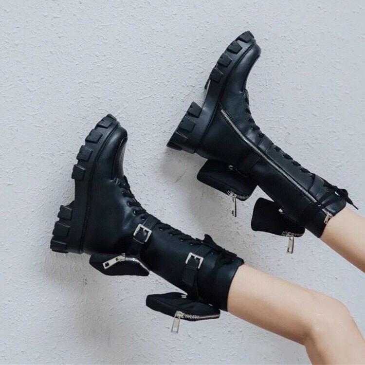 Mid Martin Boots Women's New Leather Platform Boots Bag Tactical Boots Knight Boots eprolo