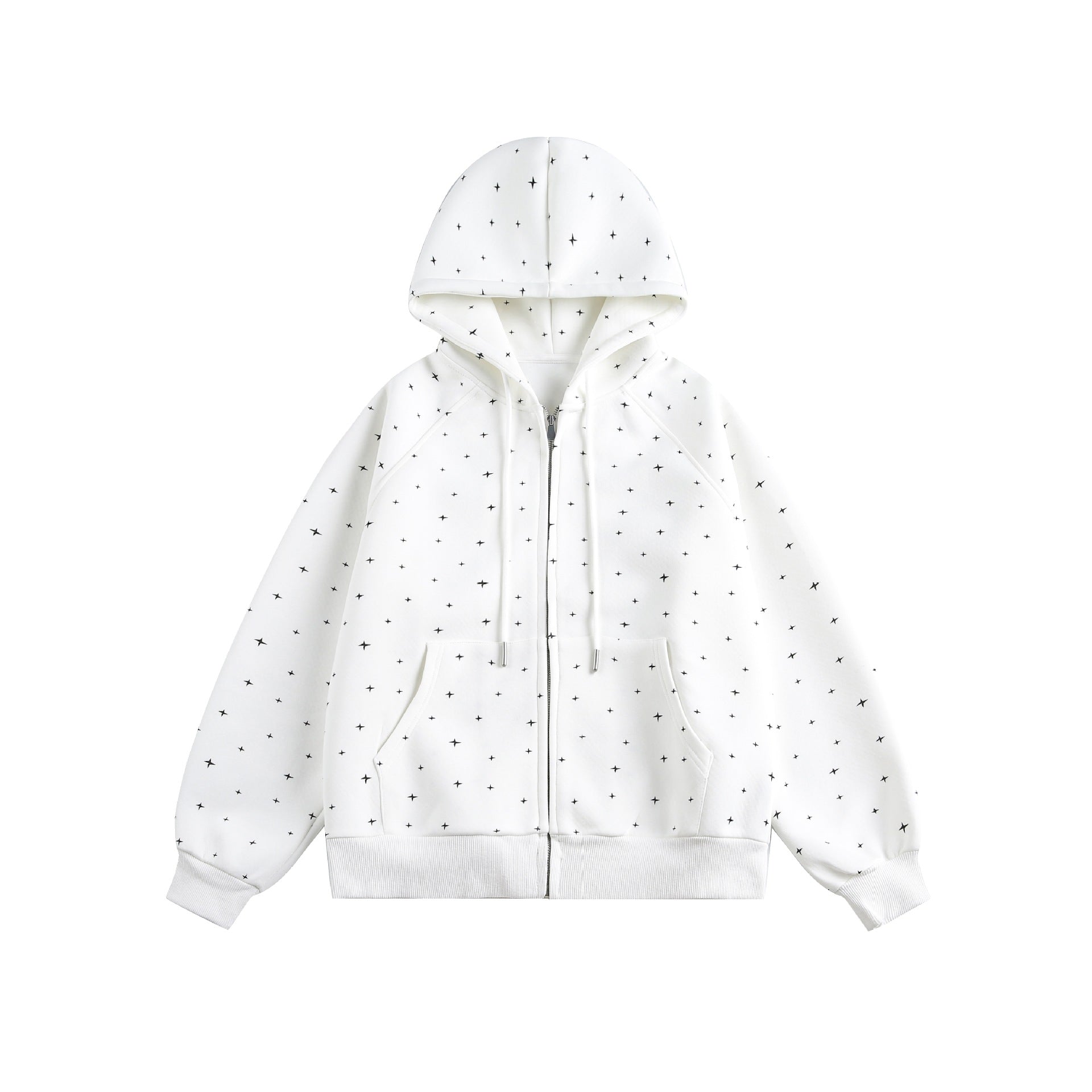 All-Over Print Loose Hooded Zip-Up Sweatshirt for Men and Women eprolo