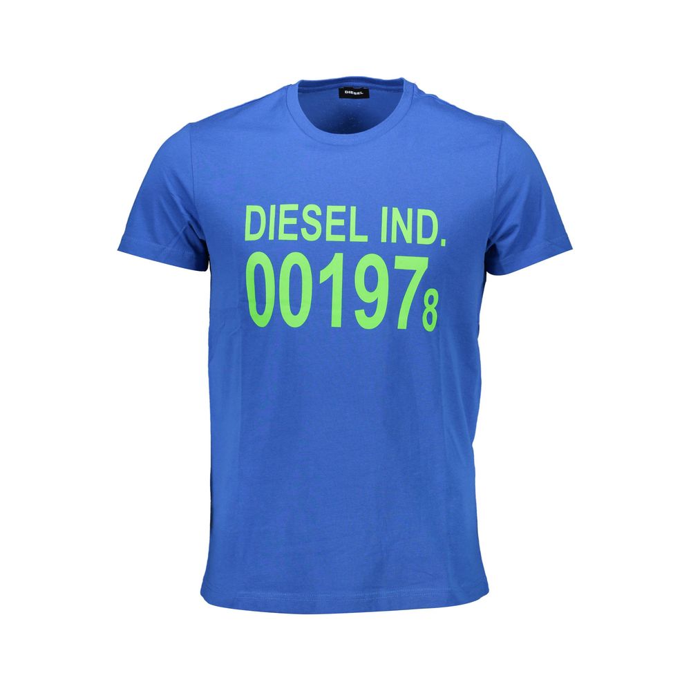 Diesel Blu Cotton Men T-Shirt Diesel
