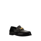 Versace Black Calf Leather Bos Taurus Slip-On Loafers - VELORIA - Thread of Generations