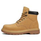 Work Security Black Boots Safety Shoe Classic Biker Ankle Footwear Fashion Non-slip Classic High Top Round Toe Wild Men's Shoes eprolo