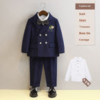 Boys' Suit Vest Set Introduce your young gentleman to timeless tailoring with this expertly crafted vest set, designed for spring and autumn occasions. LittleYogaSocks