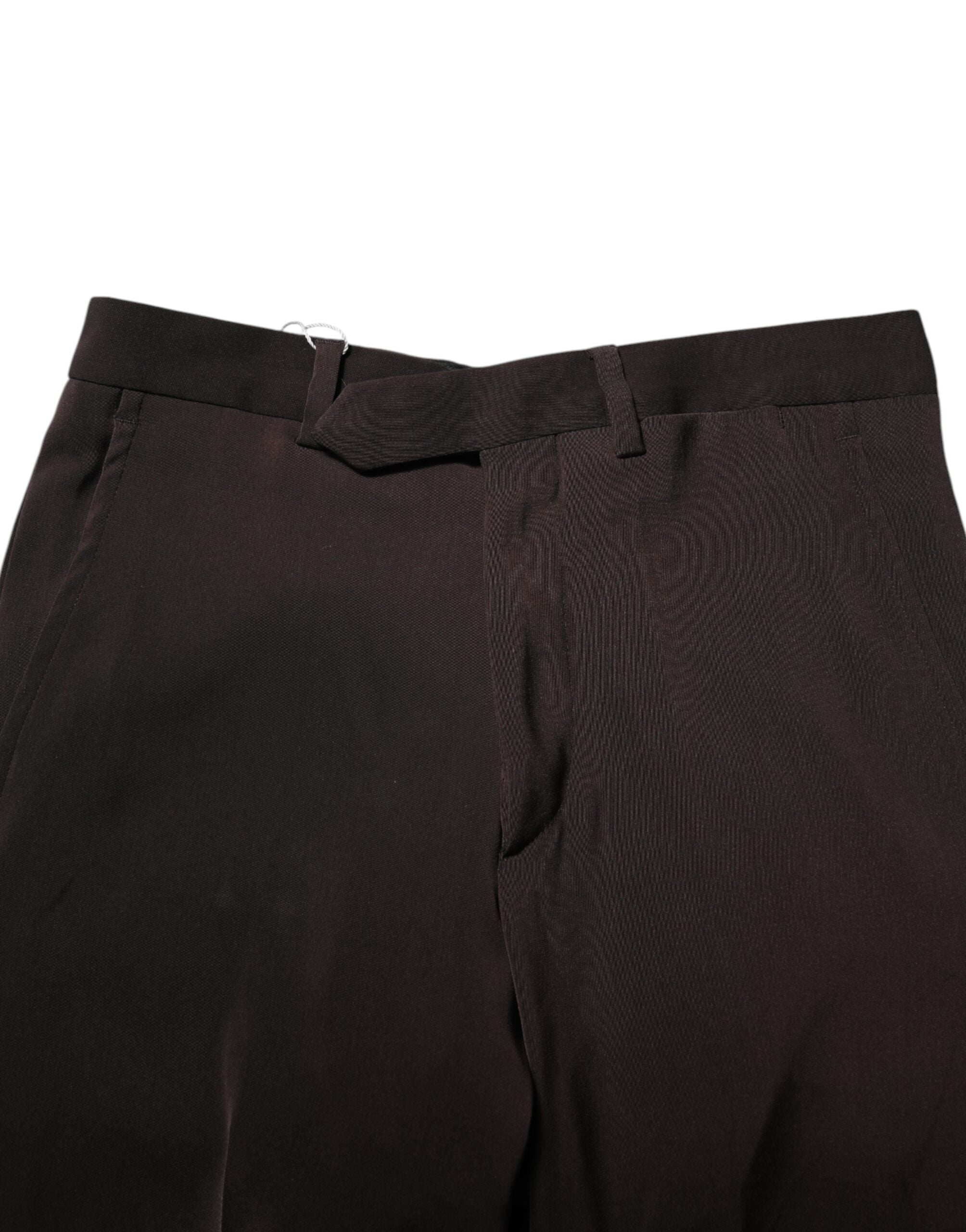 BENCIVENGA Dark Brown Mid Waist Dress Formal Pants BENCIVENGA