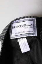 BENCIVENGA Black White Checkered Tapered Dress Pants BENCIVENGA
