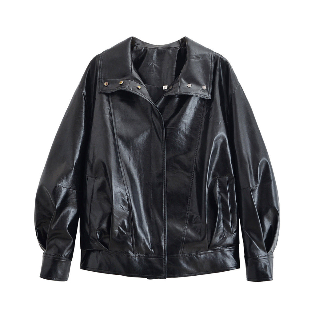 Retro Cool Leather Jacket Women's Wear eprolo