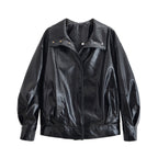 Retro Cool Leather Jacket Women's Wear eprolo