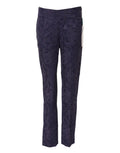 BENCIVENGA Purple Jacquard High Waisted Pants BENCIVENGA