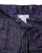 BENCIVENGA Purple Jacquard High Waisted Pants BENCIVENGA