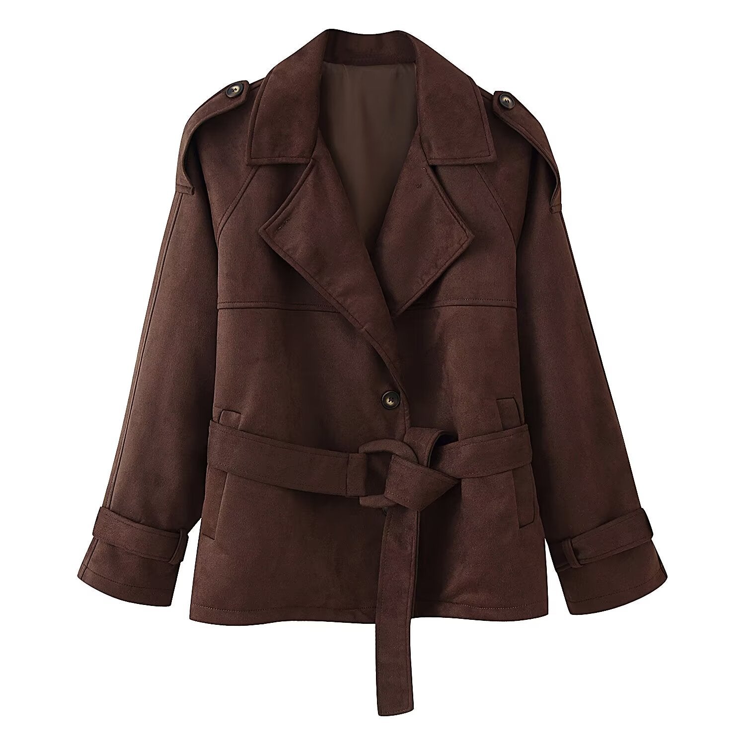 Tie up collar long sleeved short jacket eprolo