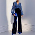 Velvet Jumpsuit With An Elegant Sophisticated Vibe VELORIA - Thread of Generations