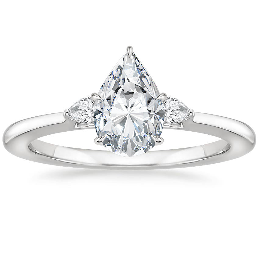 Fashion Luxury Three-Stone Diamond Ring 1 Carat Wedding Ring S925 Sterling Silver Plated 18K Gold Lab-Grown Diamond Ring for Women eprolo