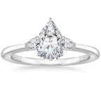 Fashion Luxury Three-Stone Diamond Ring 1 Carat Wedding Ring S925 Sterling Silver Plated 18K Gold Lab-Grown Diamond Ring for Women eprolo