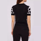 High quality short sleeved niche knitwear women's new diamond grid age reducing shirt top eprolo
