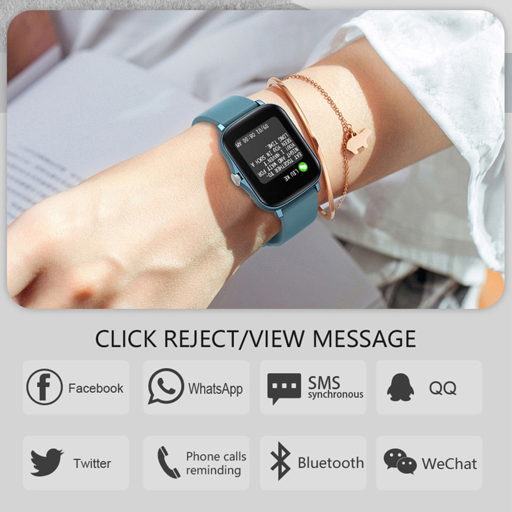 P8 Plus 1.69 inch Smart Watch Men Full Touch Fitness Tracker IP67 waterproof Women GTS 2 Smartwatch for Xiaomi phone eprolo