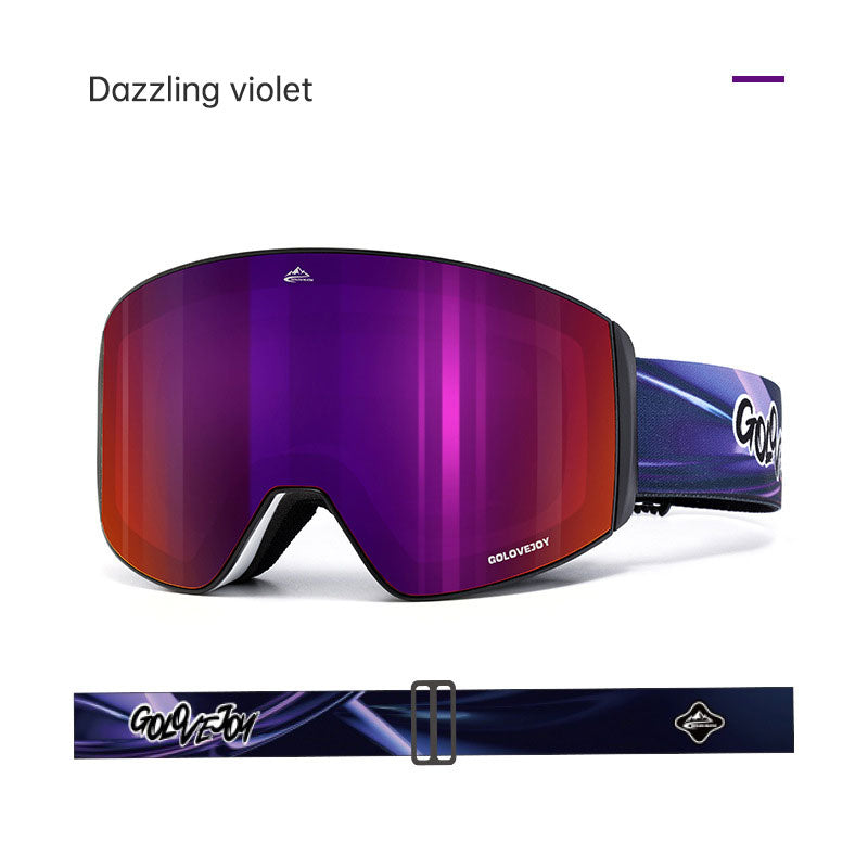 Magnetic ski goggles for men and women double anti-fog outdoor sports riding equipment goggles windproof eprolo