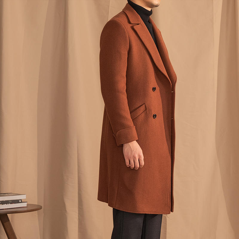 Warm Coat Double-breasted Mid-length Wool Overcoat LittleYogaSocks