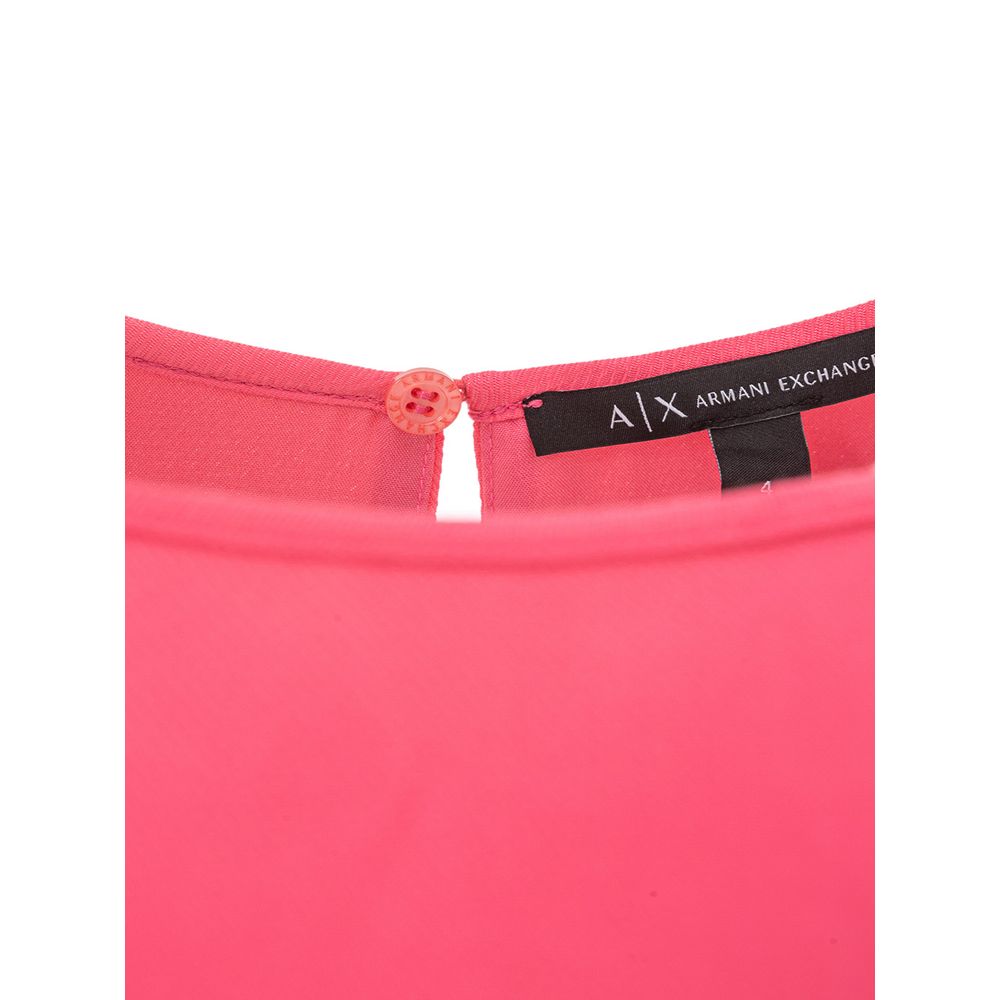 Armani Exchange Fuchsia Viscose Casual Dress Armani Exchange