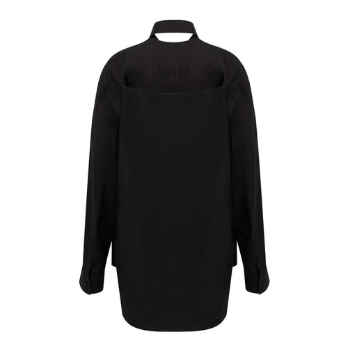 Balenciaga Black Cotton Long Dress Balenciaga