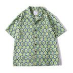 Bubble gauze printed Hawaiian Cuban collar short sleeved shirt for men eprolo