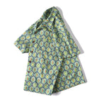 Bubble gauze printed Hawaiian Cuban collar short sleeved shirt for men eprolo