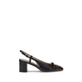 Valentino Garavani Black Goatskin Mid Heel Pumps Valentino Garavani