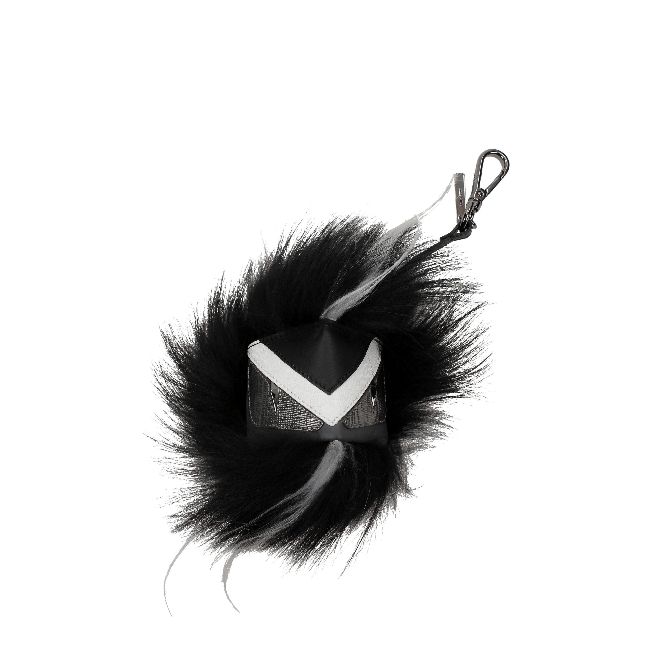 Fendi Black Leather Keychain Fendi