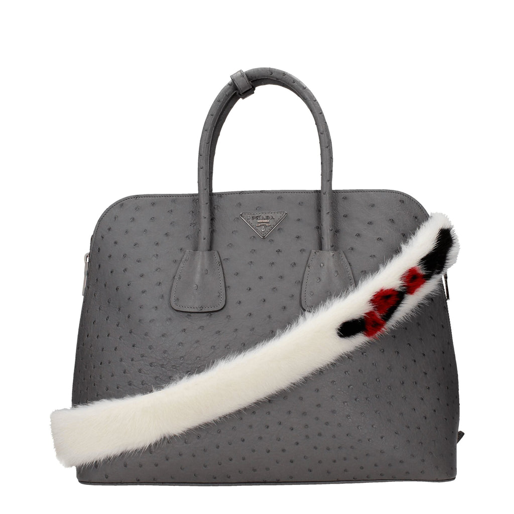 Prada White Leather Shoulder Bag Prada