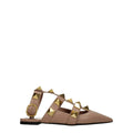 Valentino Garavani Pink Leather Flat Sandals Valentino Garavani