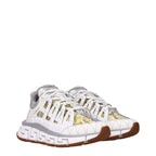Versace White Leather Athletic Sneakers Versace