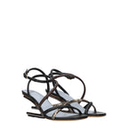 Fendi Multicolor Leather Flat Sandals Fendi