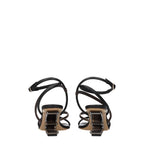 Fendi Multicolor Leather Flat Sandals Fendi