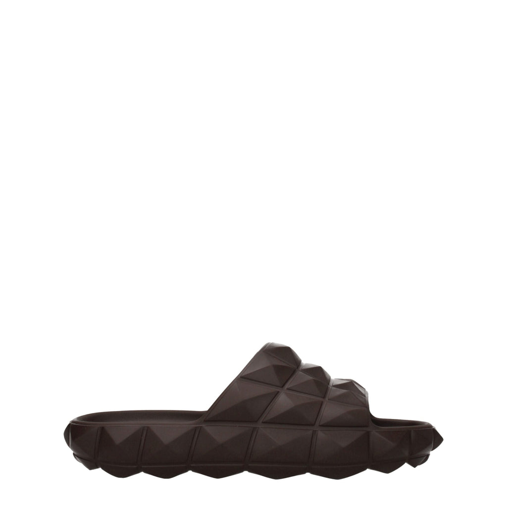 Valentino Garavani Brown Cotton Slippers Valentino Garavani