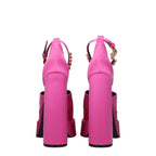 Versace Pink Satin Platform Sandals - VELORIA - Thread of Generations