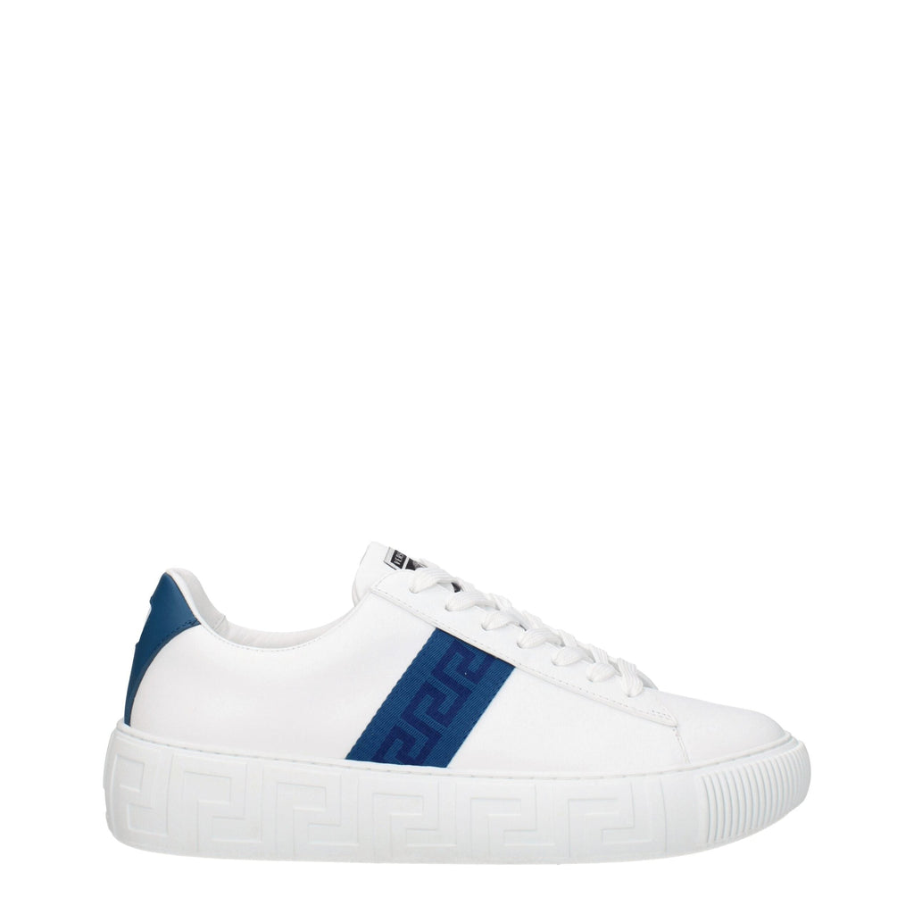 Versace White Leather Low Top Sneakers Versace