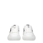 Versace White Leather Low Top Sneakers Versace