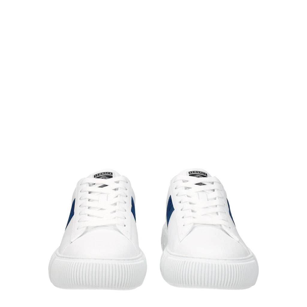 Versace White Leather Low Top Sneakers Versace