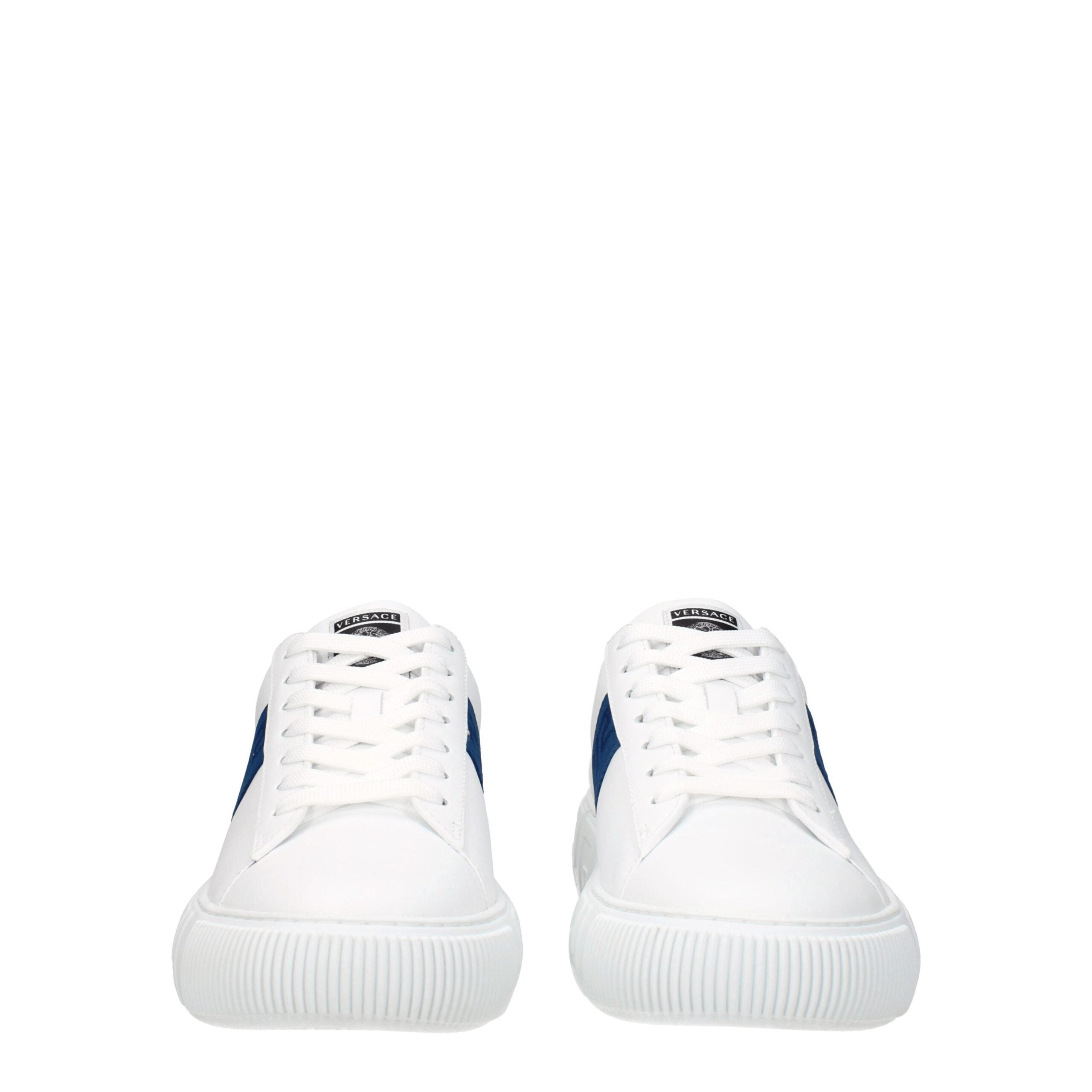 Versace White Leather Low Top Sneakers Versace