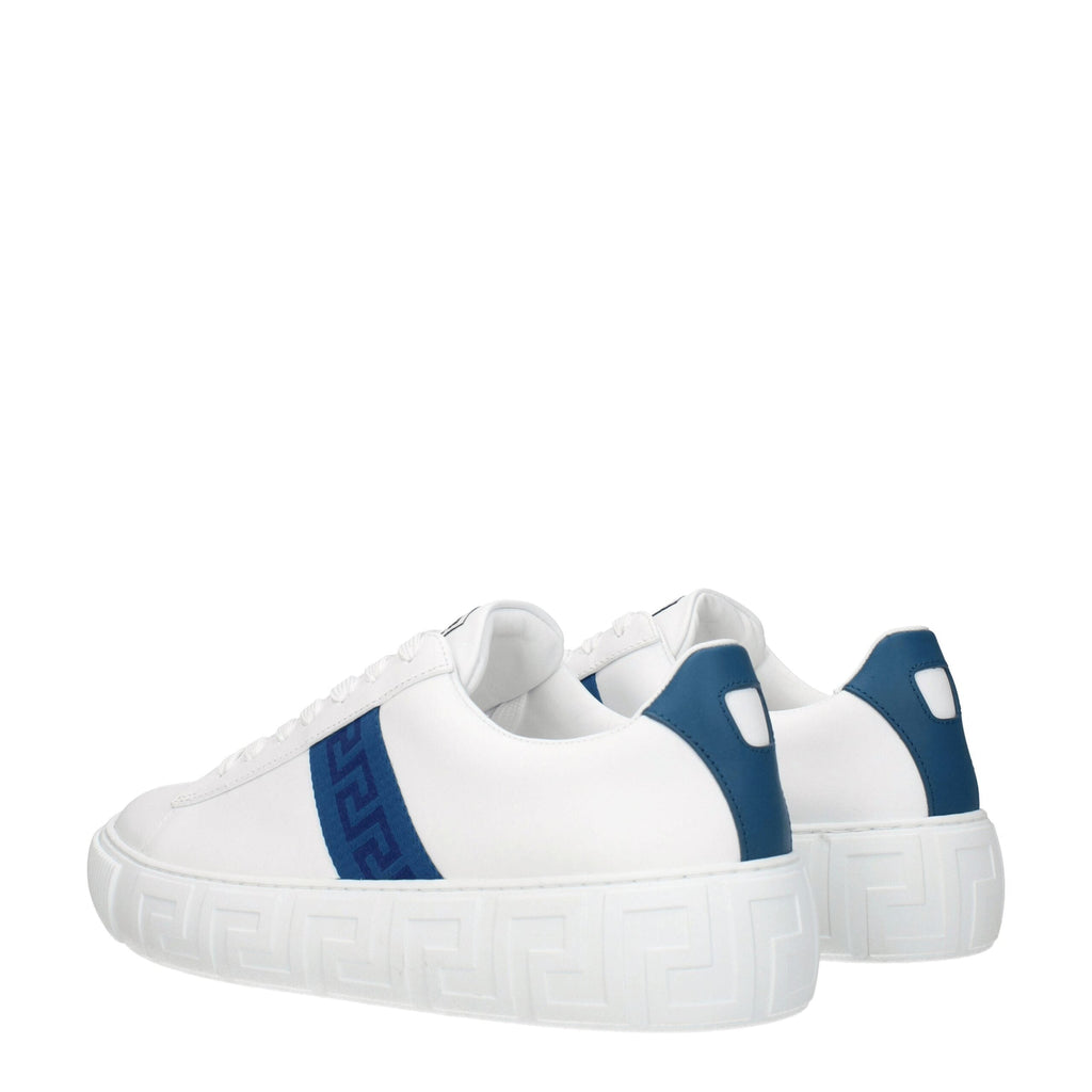 Versace White Leather Low Top Sneakers Versace
