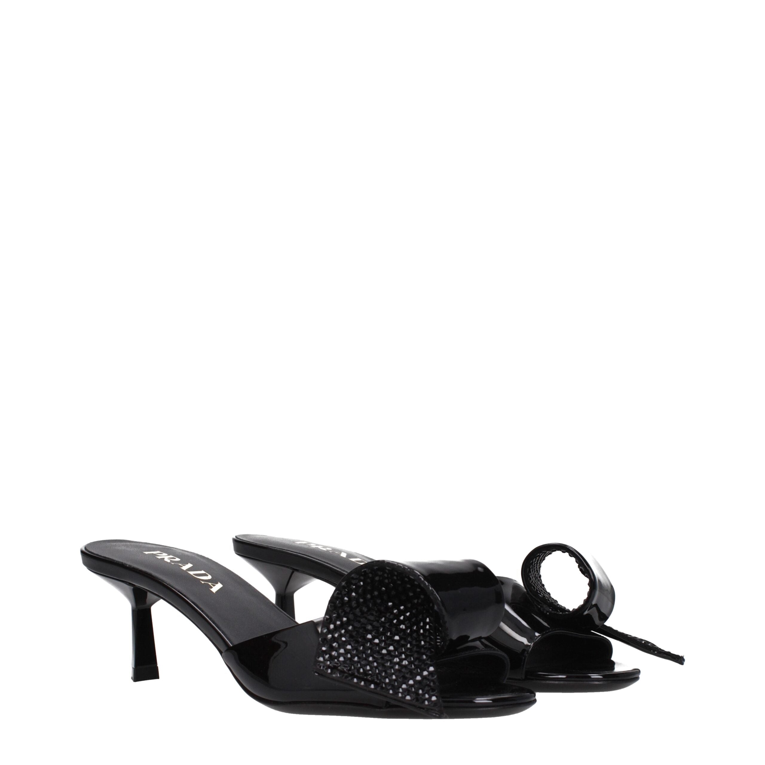 Prada Black Leather Sandals Prada