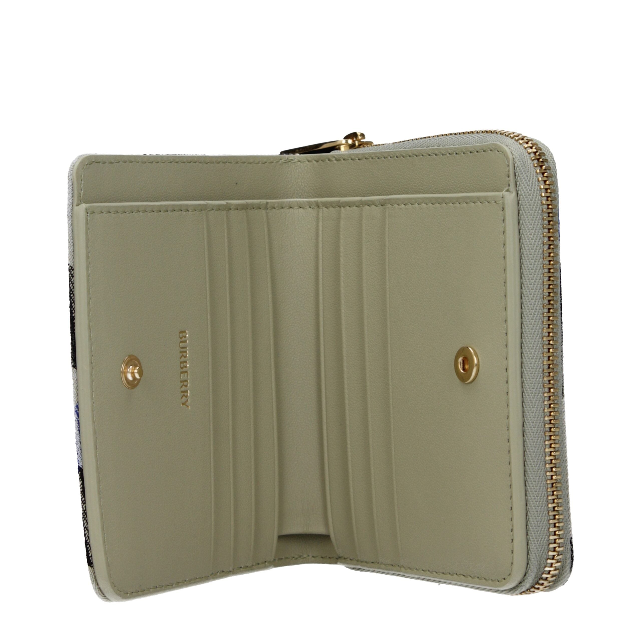 Burberry Beige Fabric Wallet Burberry