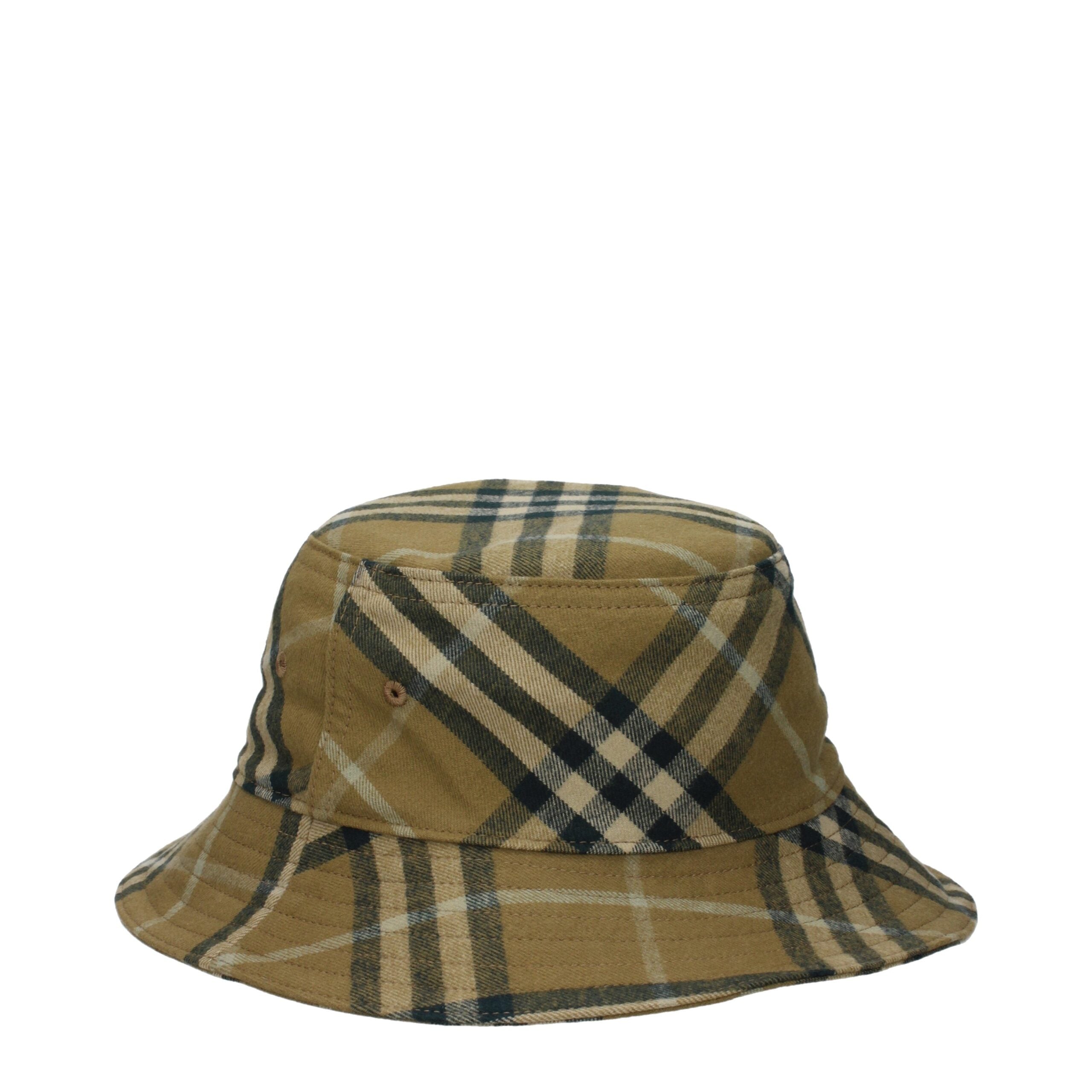 Burberry Green Cotton Bucket Hat Burberry